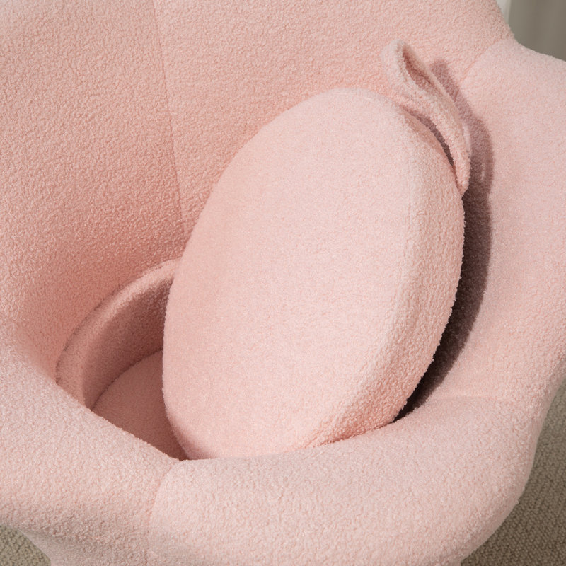 Fauteuil pivotant à 360 degrés, Tissu rose