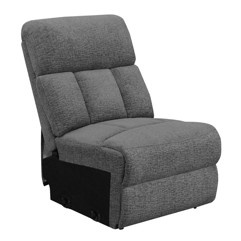 Fauteuil rembourré Wakina gris anthracite