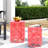 Metal S/2 End Table Pair, Modern Iron Cut Ornamentation, Coral Shade, Powder-Coated Frame, No Assembly, 13.75W X 13.75D 18.00H & 11.75W 11.75D 15.75H Elegant Tables, Floral Detail, Color, Iron,-641292683