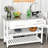 Kitchen Island On , Stainless Steel Worktop And Rustic Style, Gray, With Storage Drawers Shelves For Organization In Cart, Worksurface, 2 Shelves, Space Efficient