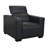 Riseholme Reclining Lounge Chair With Black Legs And Blue Full-leather-122071835