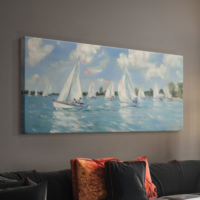 Série nautique-XXXIV- Toile tendue avec châssis - Prêt à accrocher