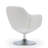 Caisson Modern Vegan Leather Upholstered Metal Swivel Balloon Chair in White-207058949