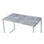 Faux Concrete Top Rectangular Writing Desk, Silver