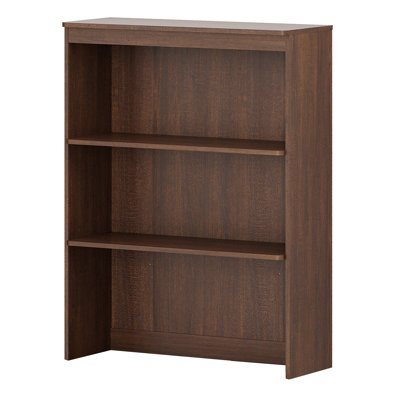 41.3 Inch Bookshelf with Adjustable Shelf, Wood Bookshelf with Storage, Walnut