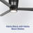 Karam 52-Inch Hugger Ceiling Fan, Matte Black with Matte Black Blades & Decorative Light Cover, Up & Down Lighting, 6CCT Selectable LED, Whisper-Silenc DC Motor, Remote Control-1156018564-1156018565