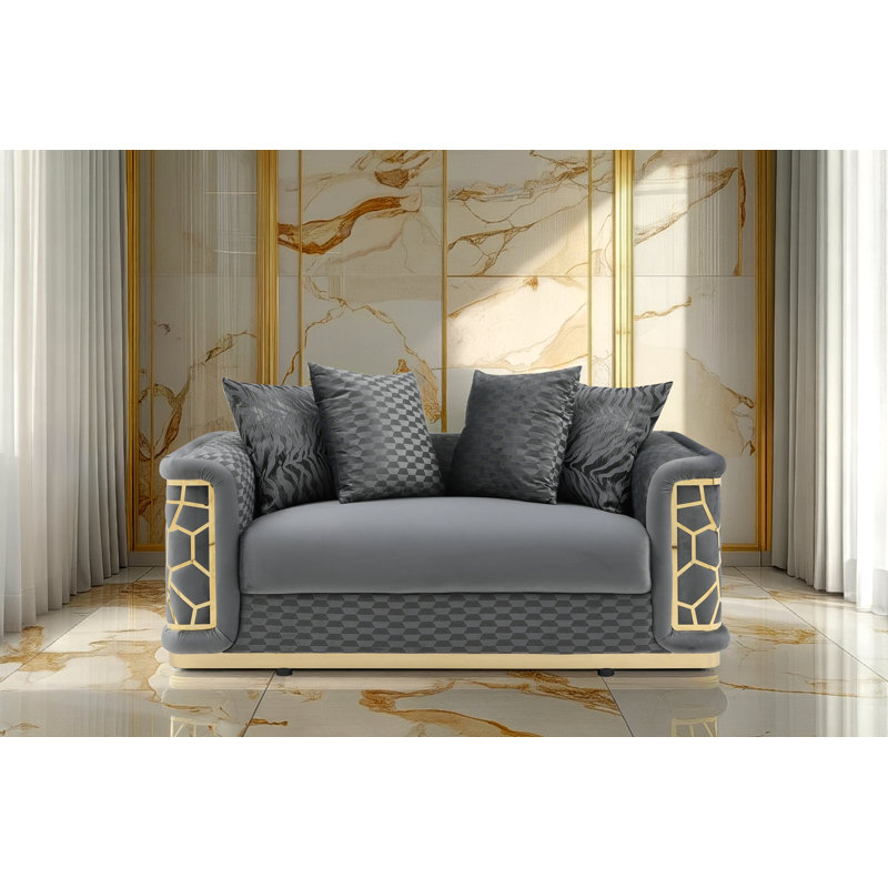 Causeuse Bedale, Gris foncé