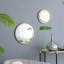 D15 "Miroir rond doré, miroir circulaire avec cadre en fer pour le couloir d'entrée du meuble-266819968