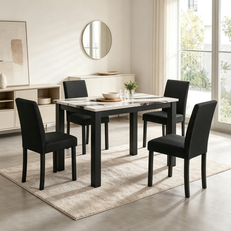 Chaises rembourrées moelleuses 5 pièces