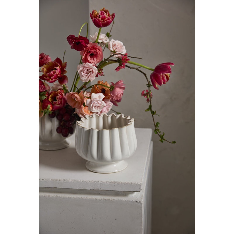 Tulipa Compote, 5.5" H x 7.25" W x 7.25" D