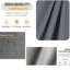 Auvent de remplacement pour auvent 13 x 10 pi - Tissu, protection, gris, abri de soleil 13 x 10 facile à installer, gris protégé, assemblage