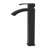 Matt Black 11.04" Single Hole Bathroom Faucet With Mid Arc Spout, , Stain- Finish, Ceramic Cartridge, Standard Water Supply Handle Stain , Stainless Steel Body, Enhanced Cartridge-121679464