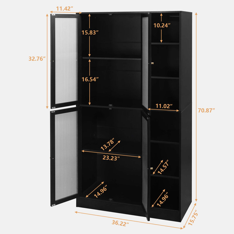Armoire d'appoint Dockins, Noir, noir, noir, noir