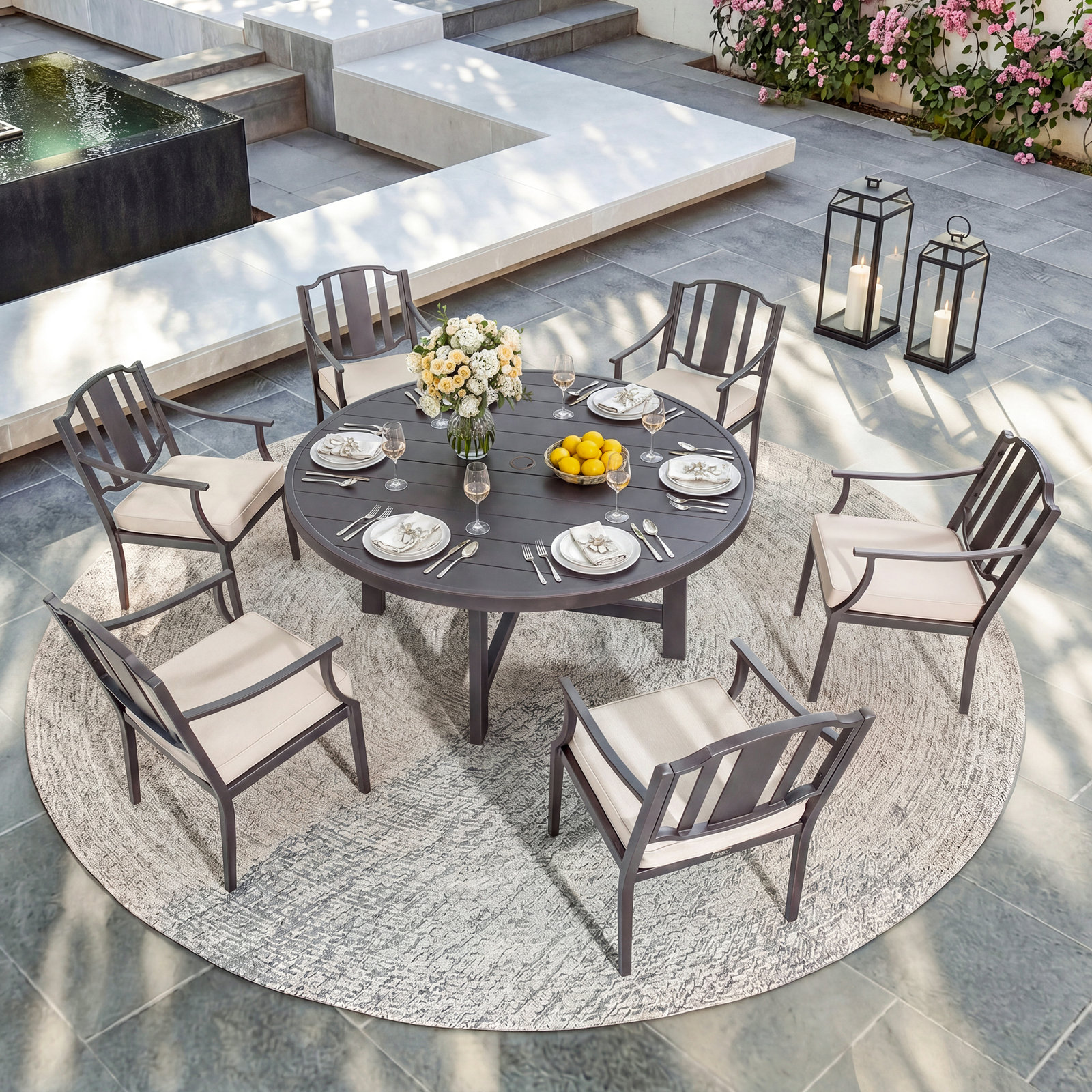 Tamarin 61" Sunbrella® Patio Dining Set