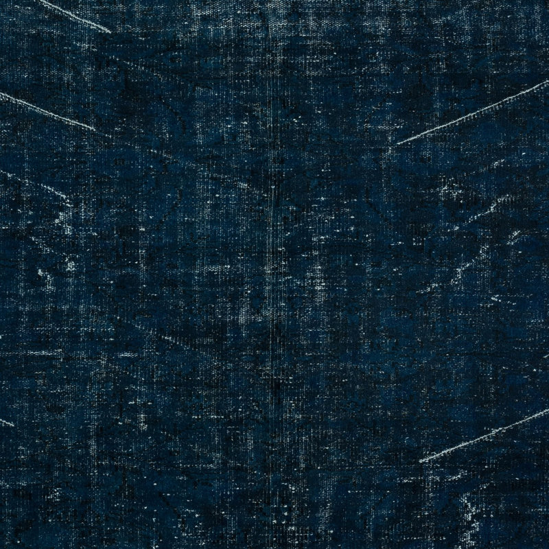 Tapis bleu marine uni 6 x 9 pi. Tapis turc fait à la main Home Decor