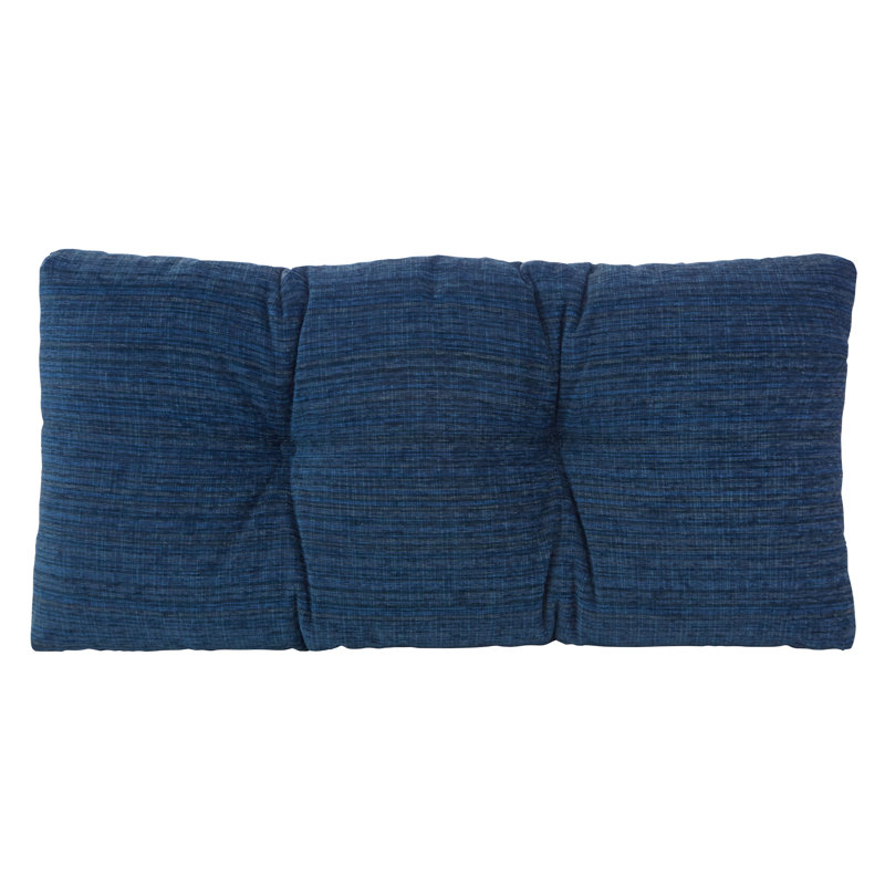 Chenille Non-Slip Bench Cushion, Blue, 30" W x 14" D