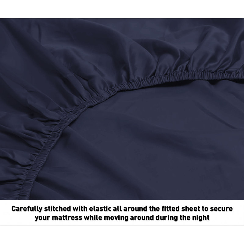 Ensemble de draps en coton de qualité égyptienne 600 fils Oxford, Ensemble de draps pour lit très grand californien