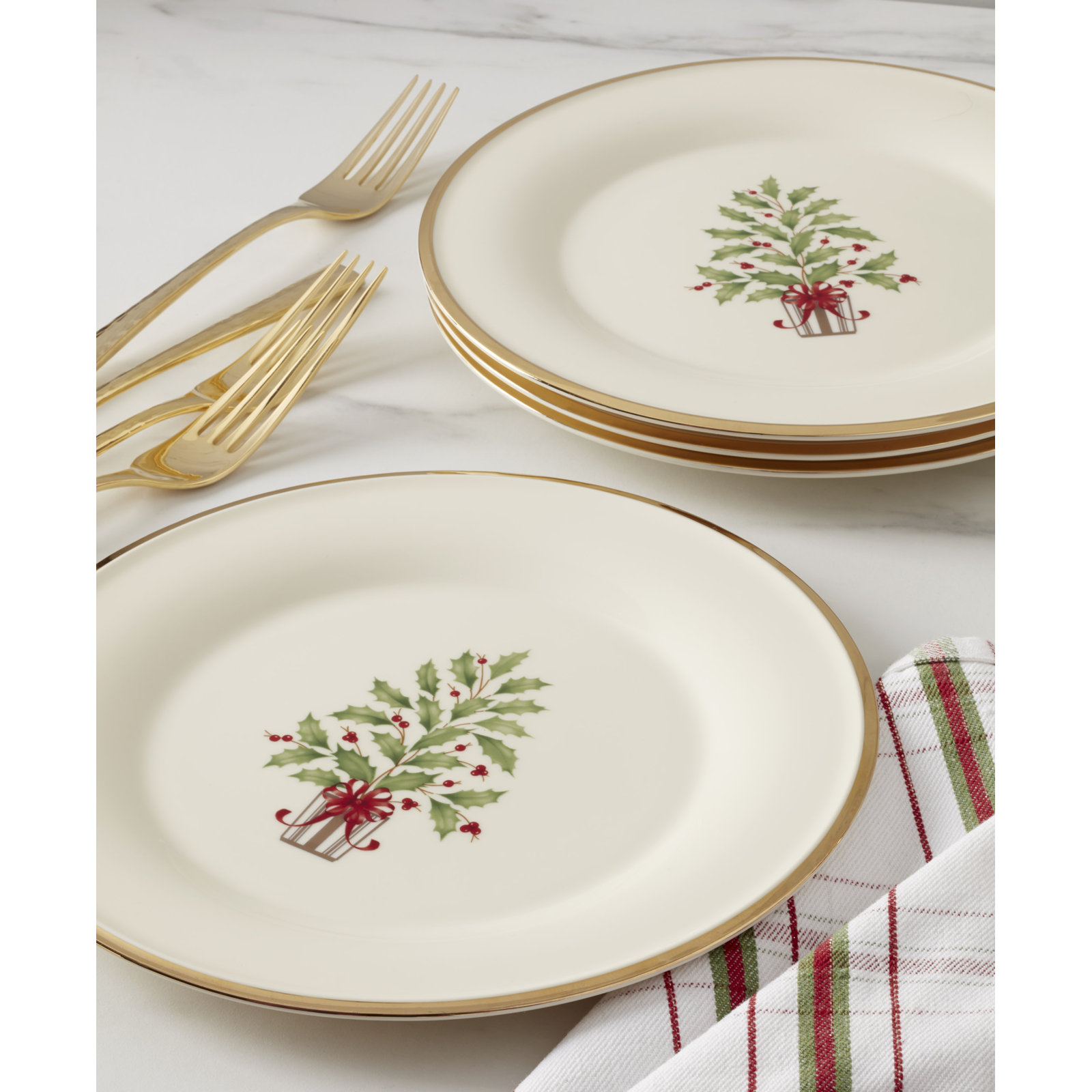 Holiday Tree 9" Porcelain Salad Plate