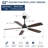Modern 52 Inch Led Ceiling Fan With 110V 6 Speed Wind 5 Blades Remote Control Reversible DC Motor With Light-750371968-750371980