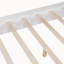 Lit plateforme à baldaquin en bois YDT | Lattes de soutien, aucun sommier requis, blanc-1656684555