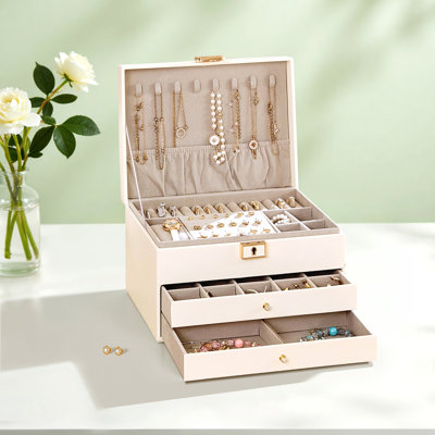 Faux Leather Jewelry Box