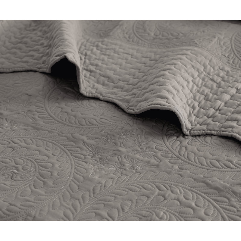 Ensemble de courtepointe , Courtepointe grand + 2 couvre-oreillers standard, Taupe