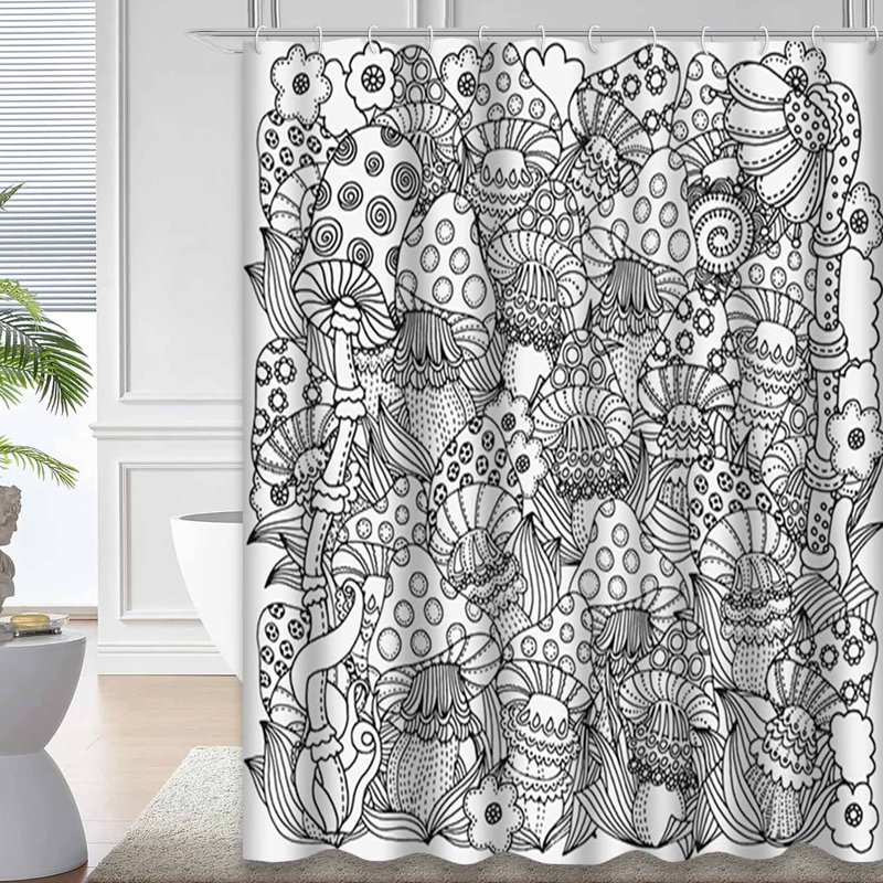 Rideau de douche avec 12 crochets Fantasy Fairy, L 72 po x l 78 po