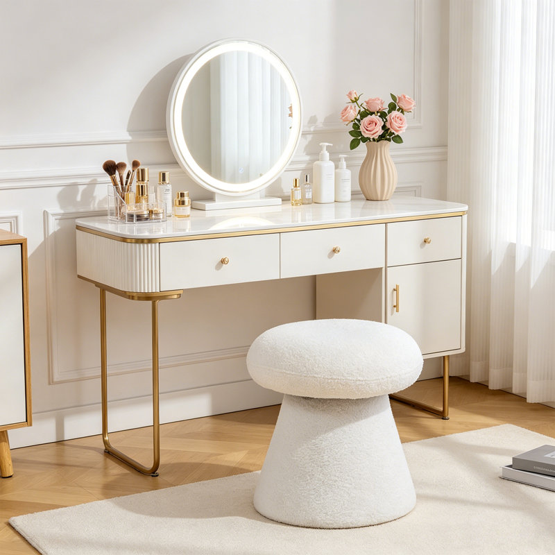 Repose-pieds moelleux Modern, White