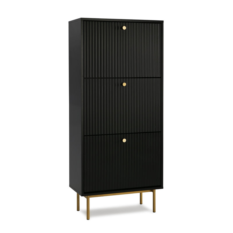 18 Pair Shoe Rack, Black