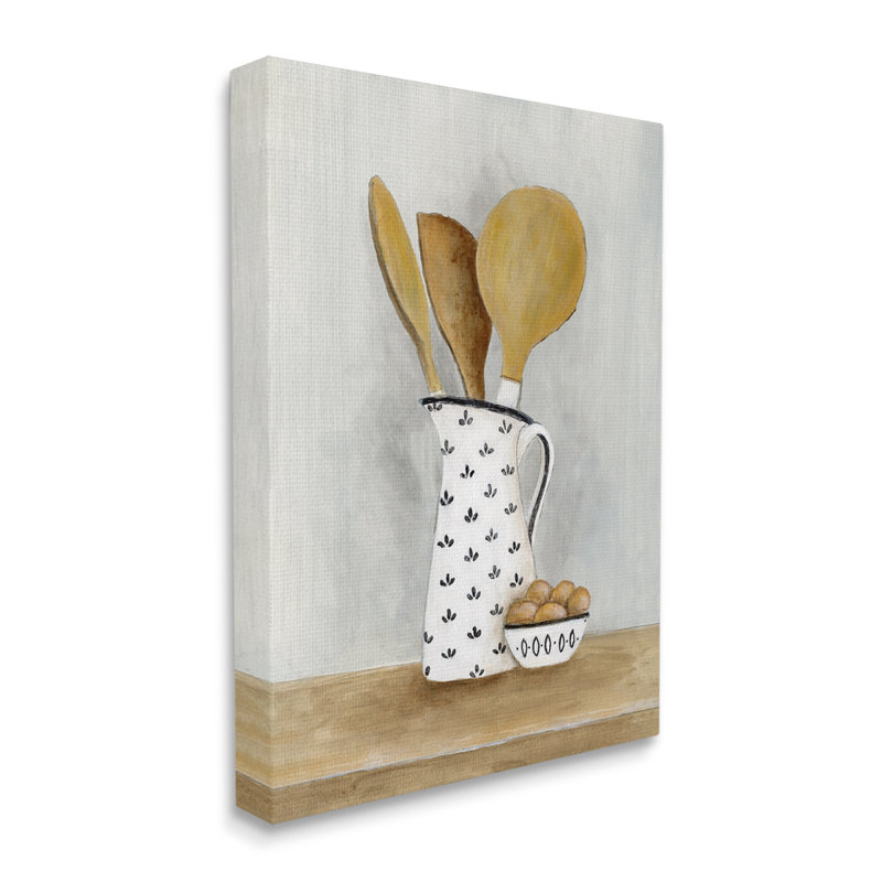 «Kitchen Eggs And Utensils Still Life» sur toile, H 20 po x l 16 po x P 1,5 po