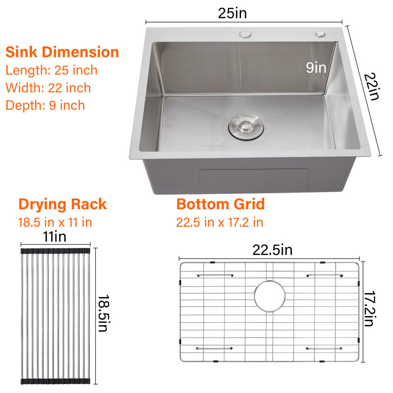 ZACOO W Kitchen Sink