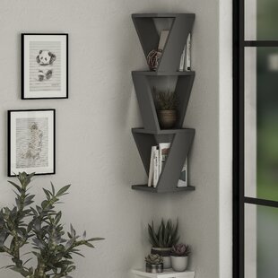 Wall corner shelves 2 pcs Sonoma Gray 40x40x50 cm wood, decoration