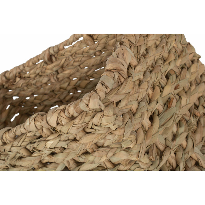World Menagerie Wicker Thatch Grass Storage Basket, 18.5cm H x 35cm W x 22cm D