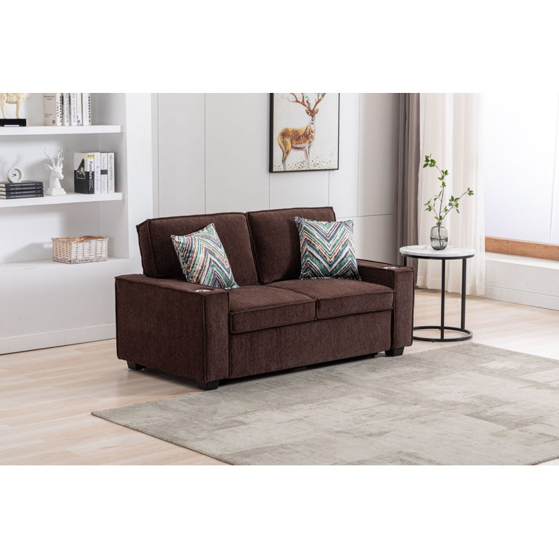 Causeuse Elyse, Chenille brun