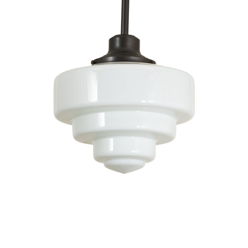 13" Wide Revival Schoolhouse Tiered Globe Pendant