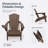 Pakkdiarie All-Weather HDPE Folding Adirondack Chair with Cup Holder for Patio & Garden-121972746