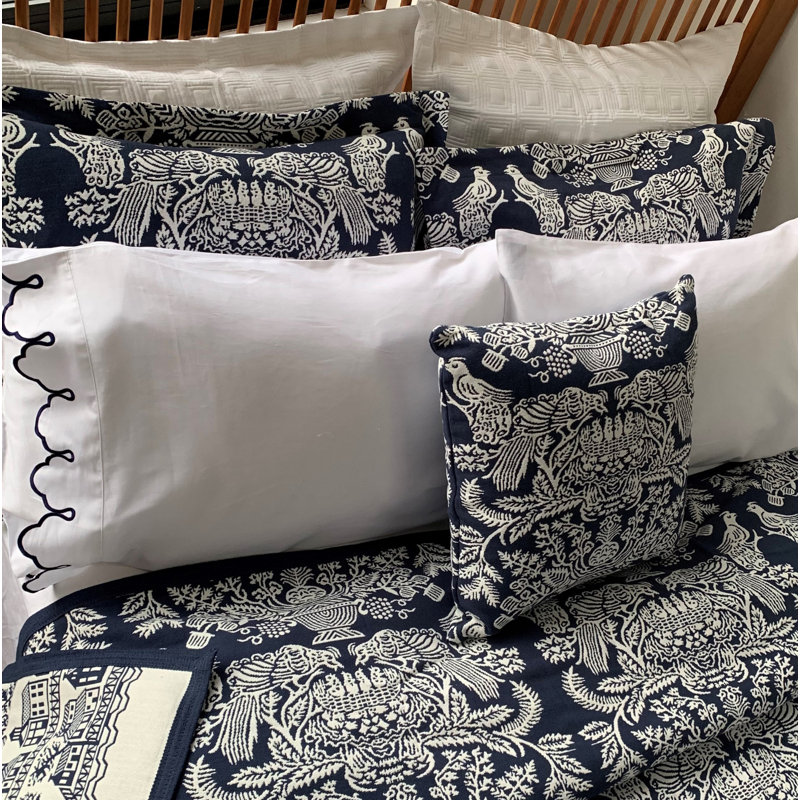 Cotton Blend Floral Sham, King