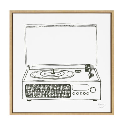 Reproduction d'art sur toile encadrée Victrola
