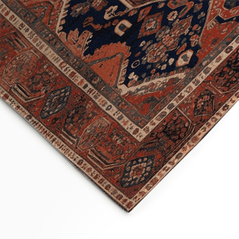 Persian Brown Indoor and Outdoor Area Rug, Rectangle 5' x 7'