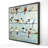 Small Colorful Birds | Orange Framed Canvas | Home Decor