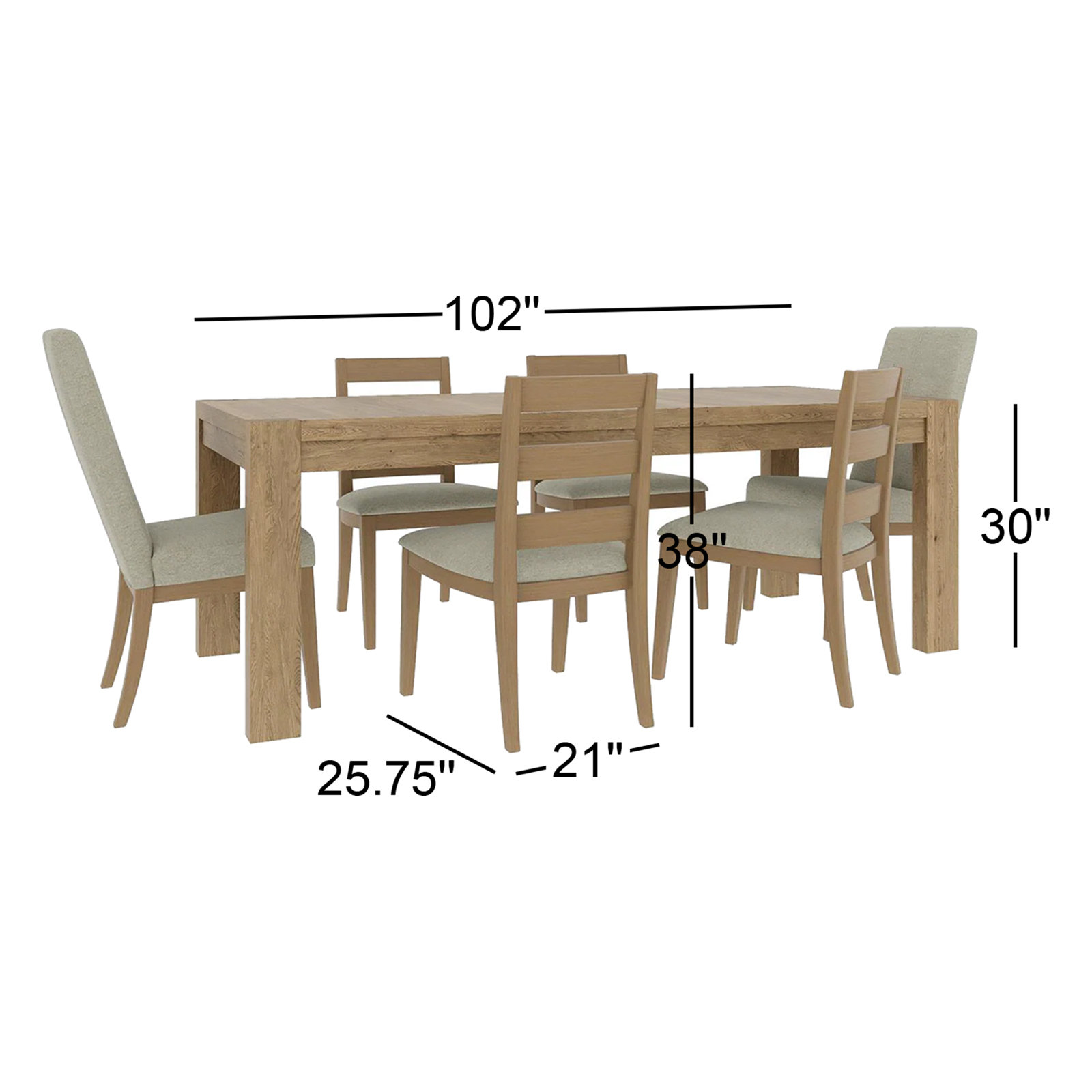 Laroche 7 - Piece Extendable Dining Set