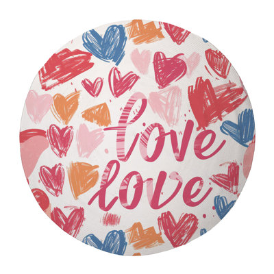 Romantic Love Letters Braided Rug