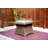 Lepley Square Aluminum Propane Fire Pit Table with Lid