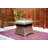Lepley Square Aluminum Propane Smokeless Fire Pit Table with Hidden Fuel Tank