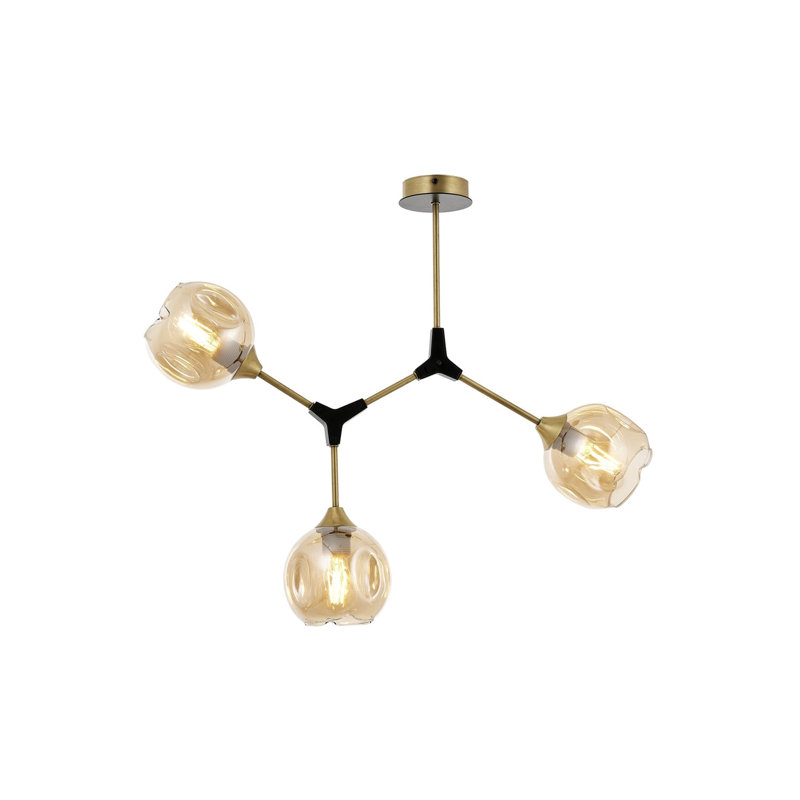 Lustre linéaire moderne à 3 lumières Spoutnik