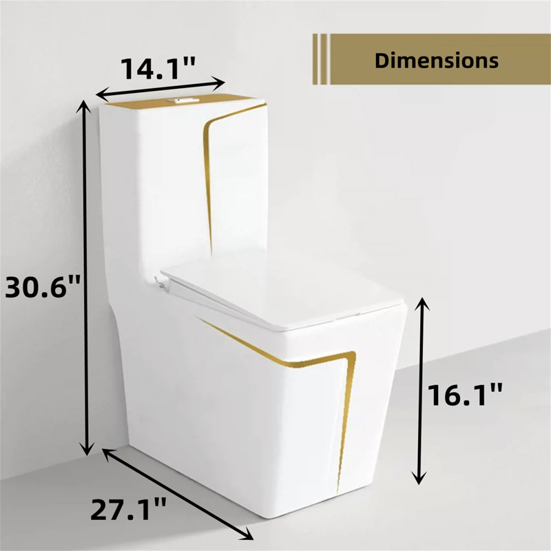 Dual-Flush Elongated One-Piece Toilet (Seat Included)