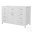 Armoire de salle de bain de style classique avec 2 portes et 8 tiroirs à fermeture en douceur-652235799