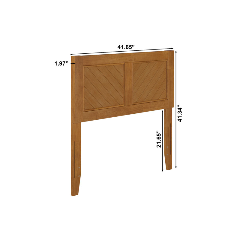 Emmitte Solid Wood Rustic Chevron Headboard, Twin, Light Toffee