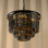 Lustre moderne en cristal à 6 franges 6 lumières