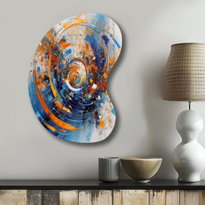 Cleotilde - Unique Shape Surrealism Landscape Metal Wall Decor, Asymmetrical Metal Wall Sculpture Print